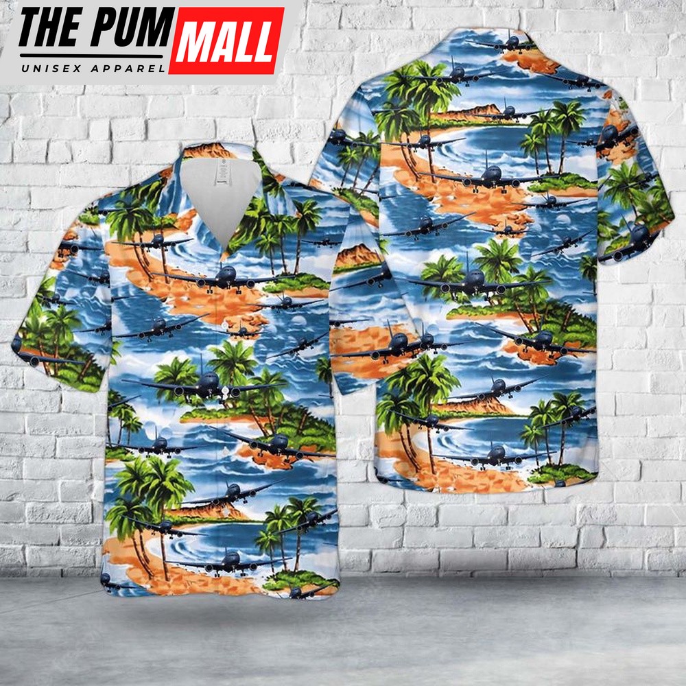 Air Force Hawaiian Shirt, US Air Force Boeing KC-46A Pegasus Of 344th Air Refueling Squadron Hawaiian Shirt, Veteran Hawaiian Shirt
