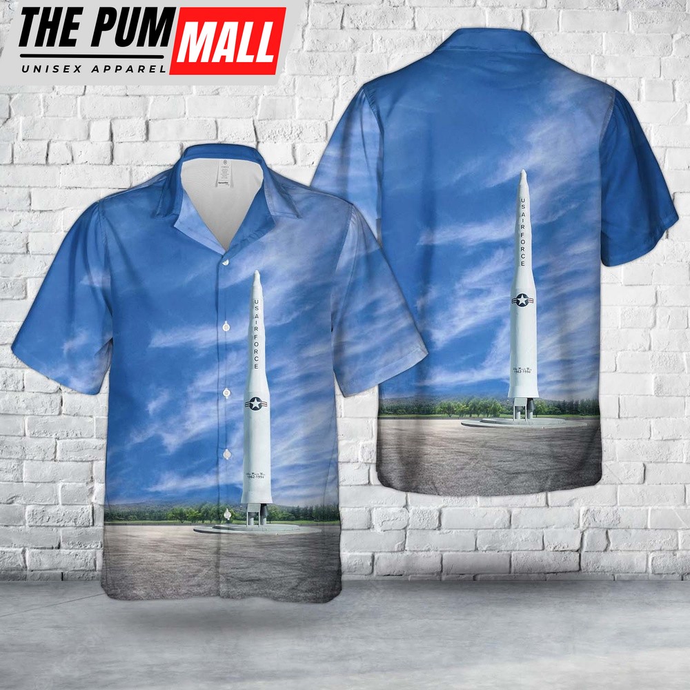 Air Force Hawaiian Shirt, US Air Force Boeing LGM-30 Minuteman II ICBM Hawaiian Shirt, Veteran Hawaiian Shirt