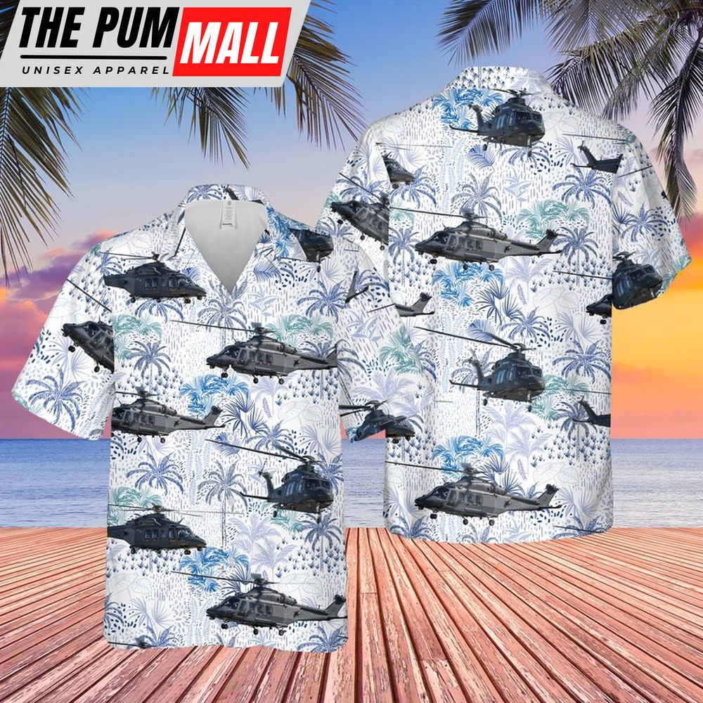 Air Force Hawaiian Shirt, US Air Force Boeing MH-139 Grey Wolf Hawaiian Shirt, Veteran Hawaiian Shirt
