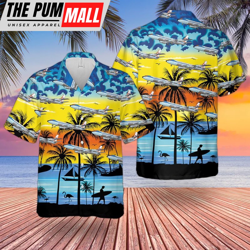 Air Force Hawaiian Shirt, US Air Force Boeing VC-137B Hawaiian Shirt, Veteran Hawaiian Shirt