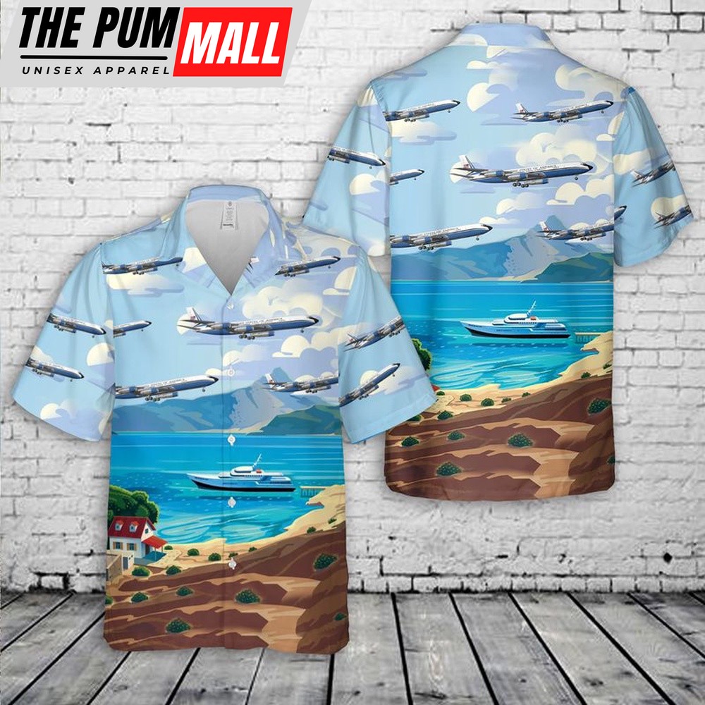 Air Force Hawaiian Shirt, US Air Force Boeing VC-137C Hawaiian Shirt, Veteran Hawaiian Shirt