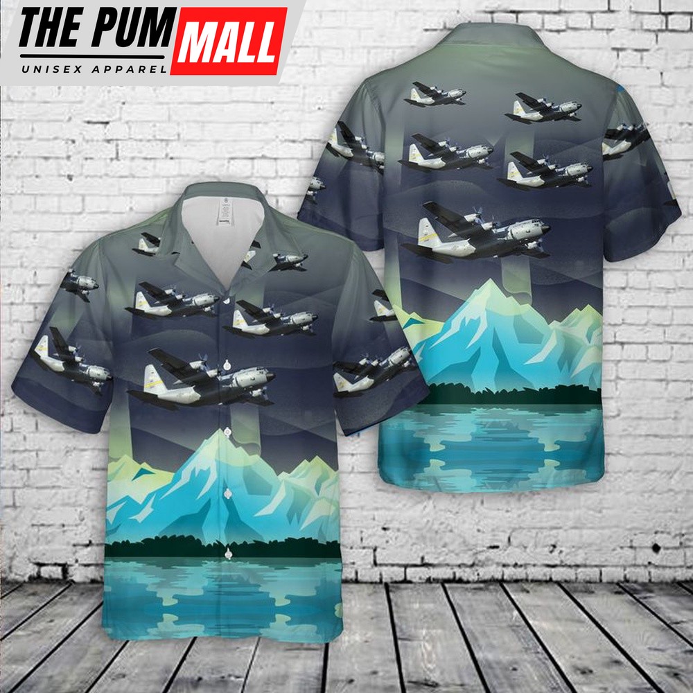 Air Force Hawaiian Shirt, US Air Force C-130H Alaska Air National Guard Hawaiian Shirt, Veteran Hawaiian Shirt