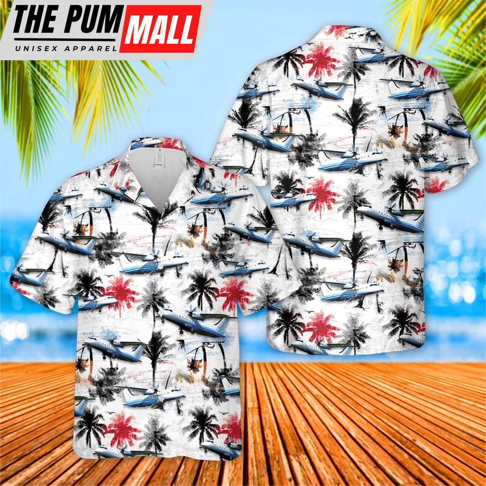 Air Force Hawaiian Shirt, US Air Force C-146A Wolfhound Hawaiian Shirt, Veteran Hawaiian Shirt