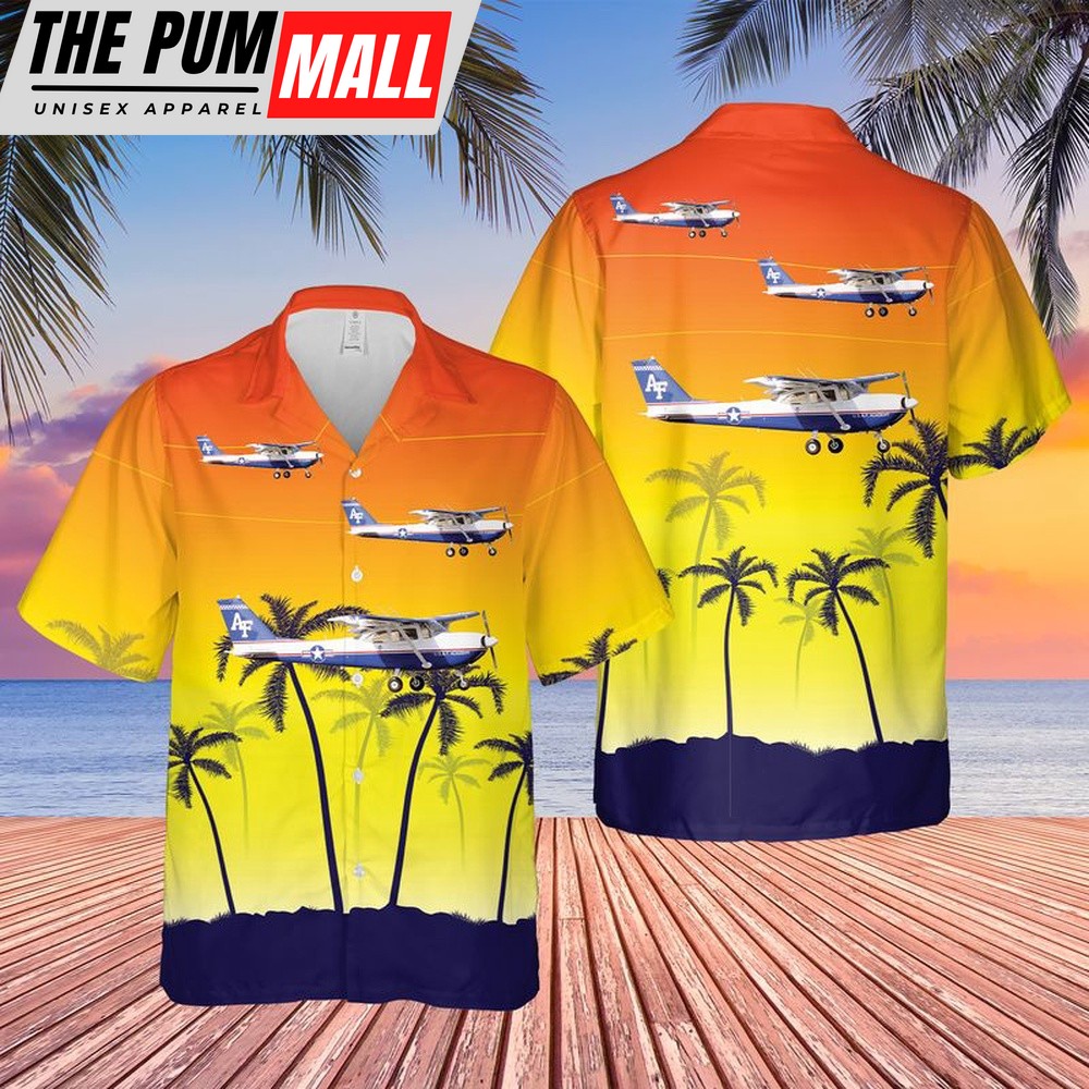 Air Force Hawaiian Shirt, US Air Force Cessna T-41 Mescalero Hawaiian Shirt, Veteran Hawaiian Shirt
