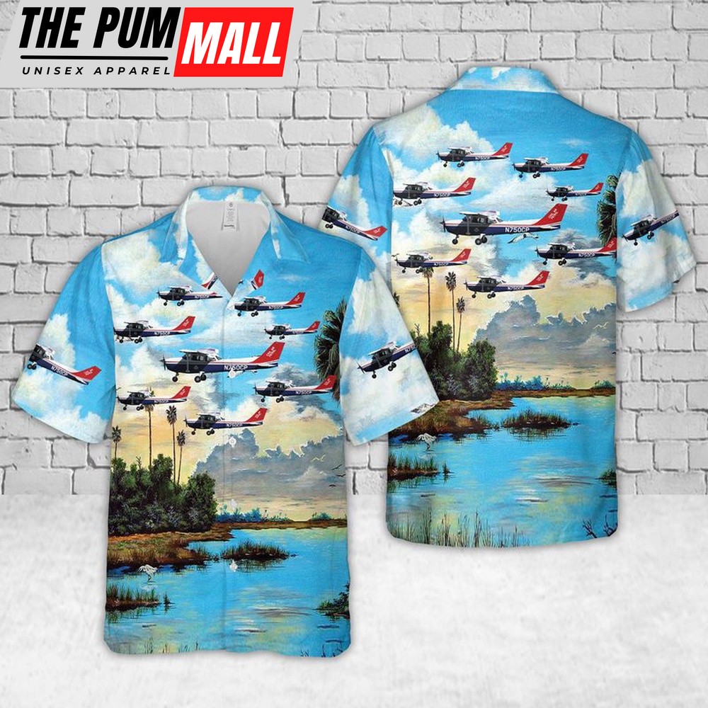 Air Force Hawaiian Shirt, US Air Force Civil Air Patrol Cessna 172S Skyhawk SP Hawaiian Shirt, Veteran Hawaiian Shirt