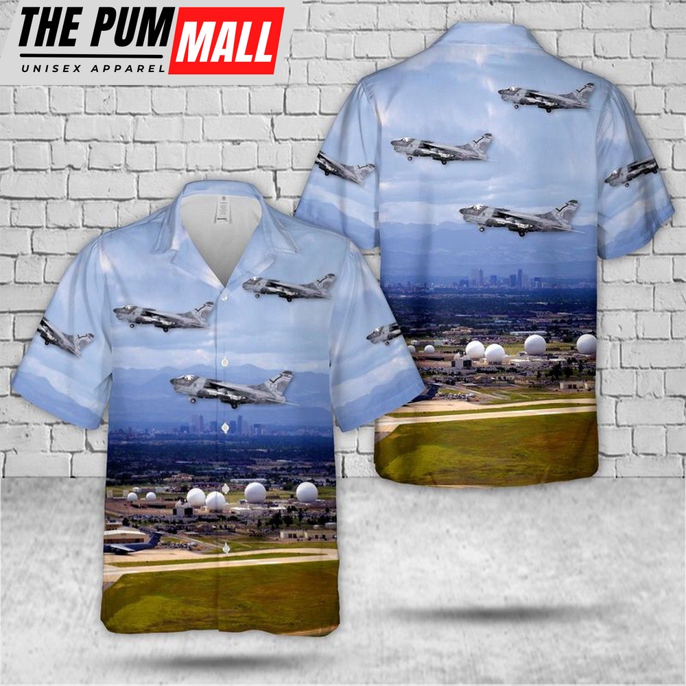 Air Force Hawaiian Shirt, US Air Force Colorado Air National Guard 120th TFS, 140th TFW A-7D Corsair II Hawaiian Shirt, Veteran Hawaiian Shirt