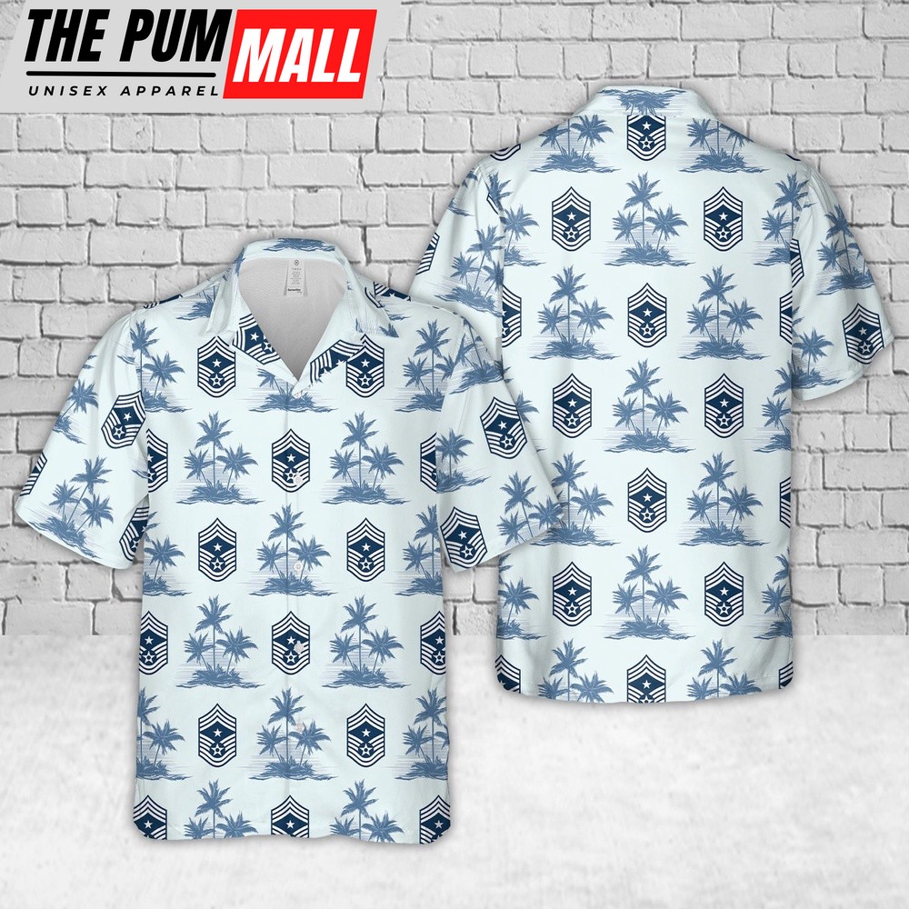 Air Force Hawaiian Shirt, US Air Force Command Chief Master Sergeant Hawaiian Shirt, Veteran Hawaiian Shirt