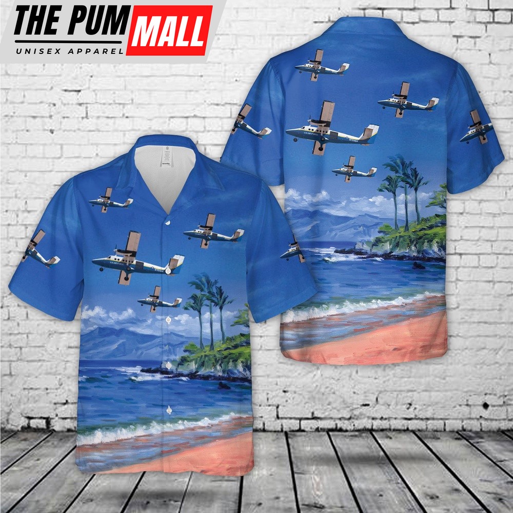 Air Force Hawaiian Shirt, US Air Force De Havilland Canada UV-18B (DHC-6-300) Twin Otter 77-0464 Hawaiian Shirt, Veteran Hawaiian Shirt
