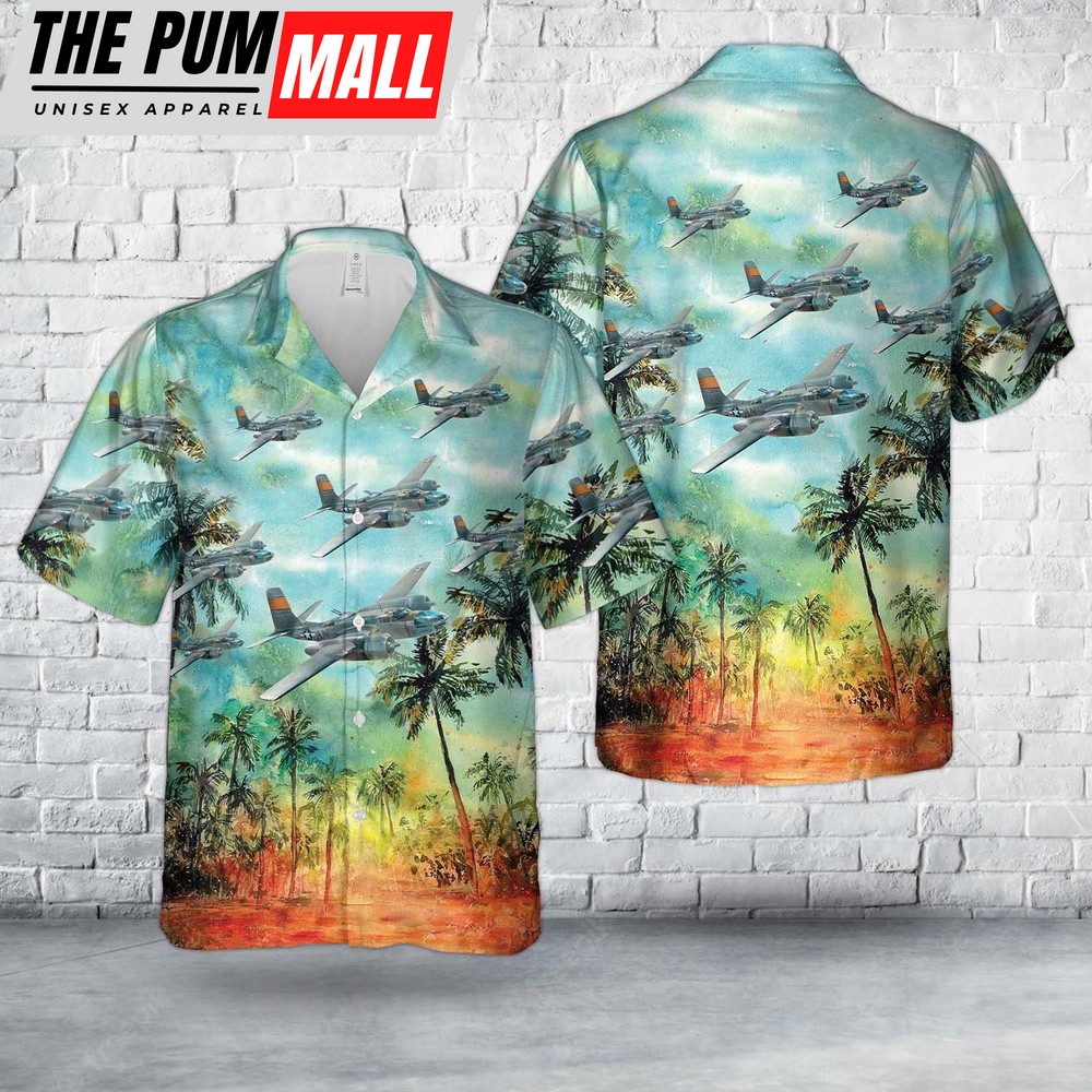 Air Force Hawaiian Shirt, US Air Force Douglas A-26С-15 Invader In WWII Hawaiian Shirt, Veteran Hawaiian Shirt