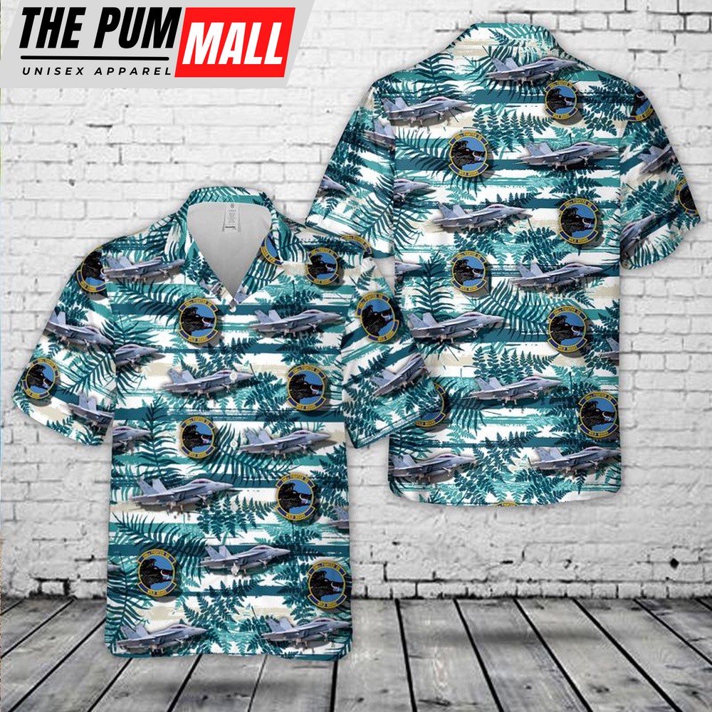 Air Force Hawaiian Shirt, US Air Force EA-18G Growler Of 390th Electronic Combat Squadron Hawaiian Shirt, Veteran Hawaiian Shirt