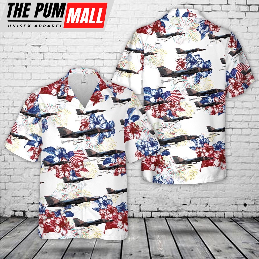 Air Force Hawaiian Shirt, US Air Force F-111 Aardvark, 4th Of July Hawaiian Shirt, Veteran Hawaiian Shirt