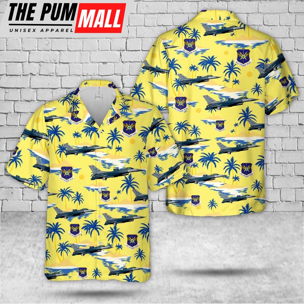 Air Force Hawaiian Shirt, US Air Force F-16C Fighting Falcon 301st Fighter Wing (301 FW) Hawaiian Shirt, Veteran Hawaiian Shirt