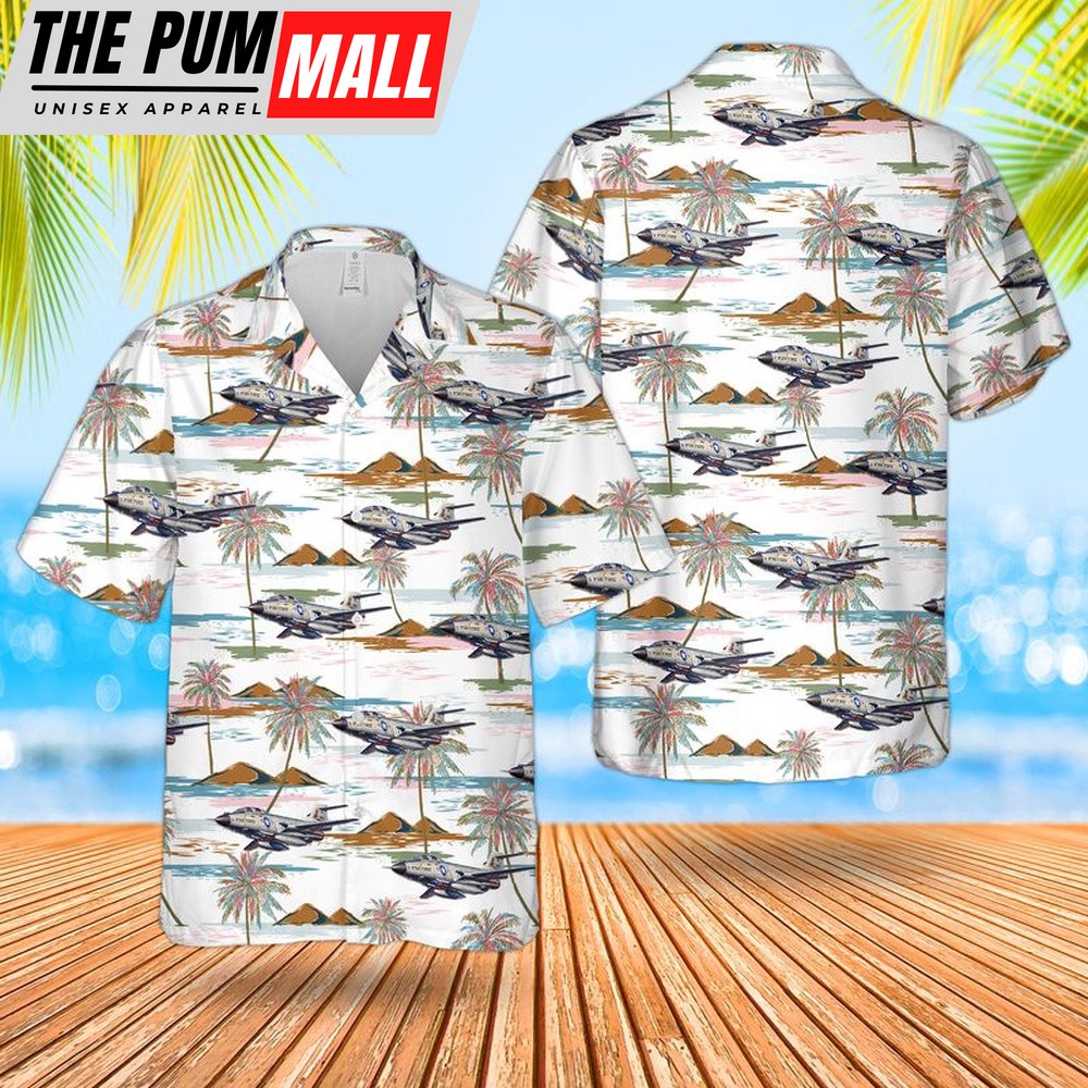 Air Force Hawaiian Shirt, US Air Force F101B Voodoo Hawaiian Shirt, Veteran Hawaiian Shirt