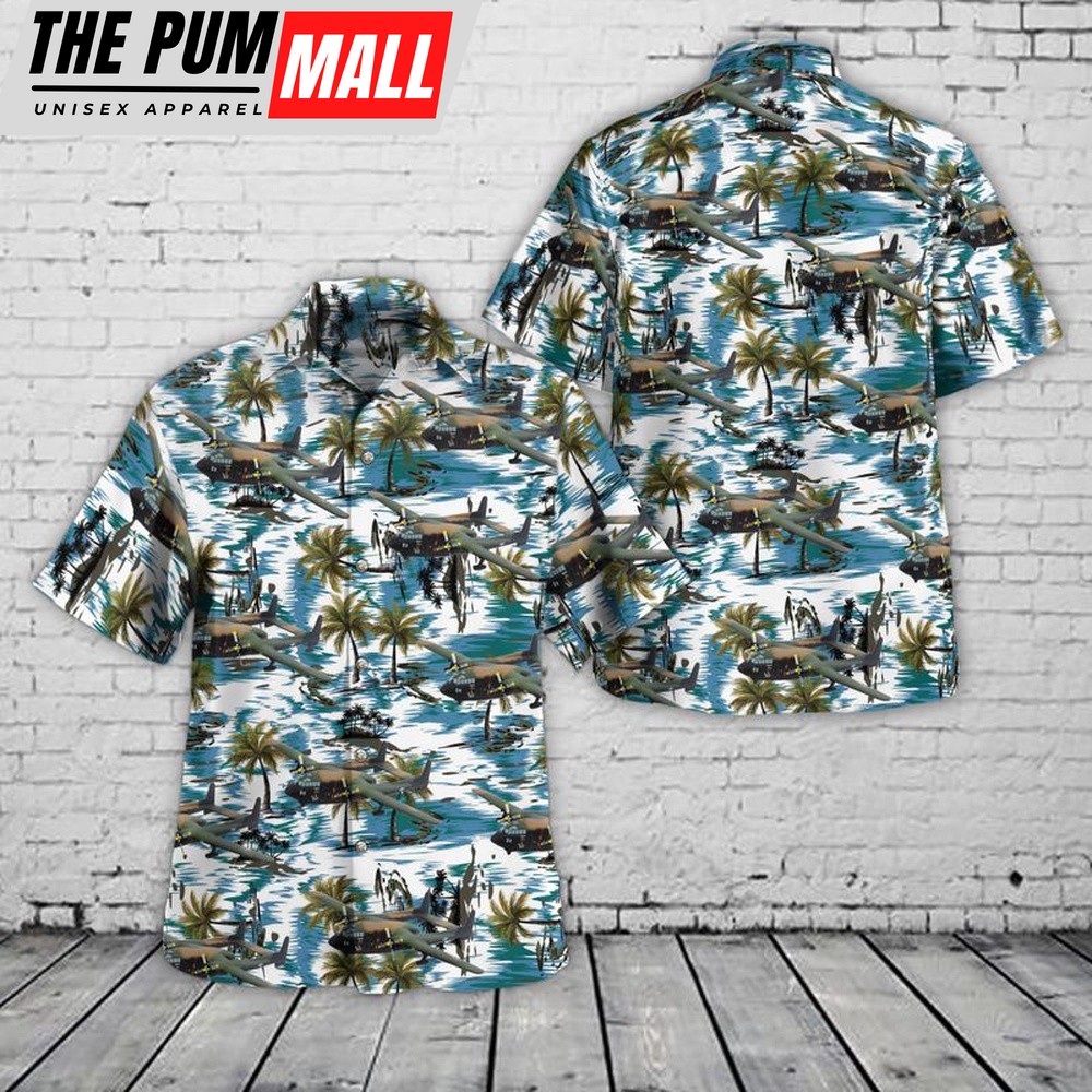 Air Force Hawaiian Shirt, US Air Force Fairchild AC-119K Stinger Gunship Hawaiian Shirt, Veteran Hawaiian Shirt