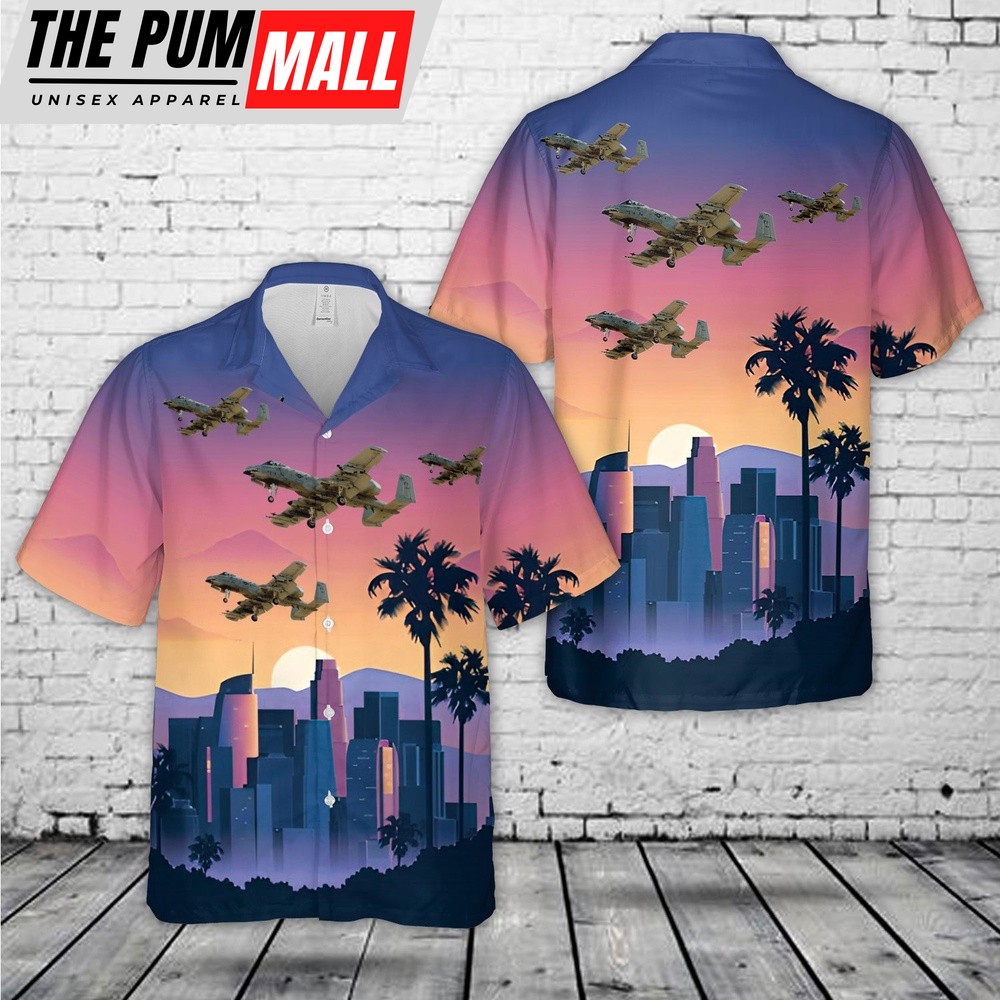 Air Force Hawaiian Shirt, US Air Force Fairchild OA-10A Thunderbolt II Hawaiian Shirt, Veteran Hawaiian Shirt