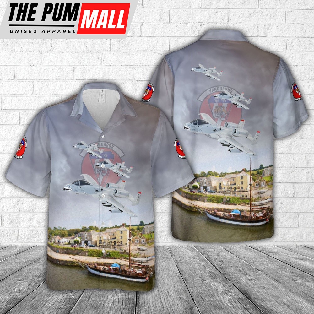 Air Force Hawaiian Shirt, US Air Force Fairchild Republic A-10 Thunderbolt II 76th Fighter Squadron Hawaiian Shirt, Veteran Hawaiian Shirt