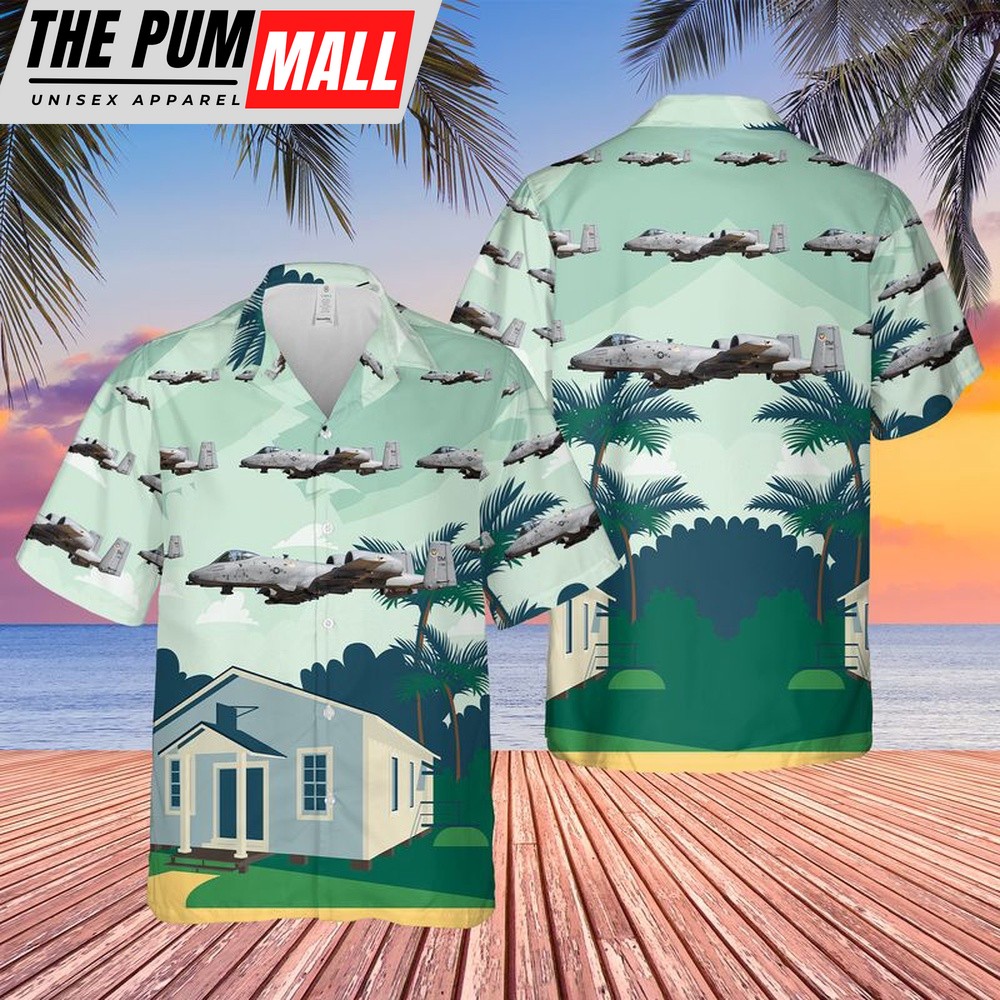 Air Force Hawaiian Shirt, US Air Force Fairchild Republic A-10 Thunderbolt II Of 358th Fighter Squadron Hawaiian Shirt, Veteran Hawaiian Shirt