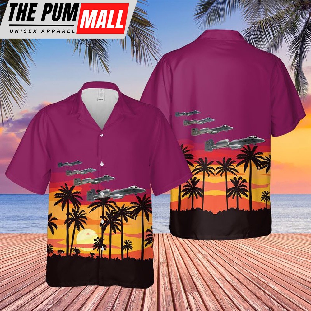 Air Force Hawaiian Shirt, US Air Force Four A-10s of the 103d Fighter Squadron, Pennsylvania Air National Guard Hawaiian Shirt, Veteran Hawaiian Shirt