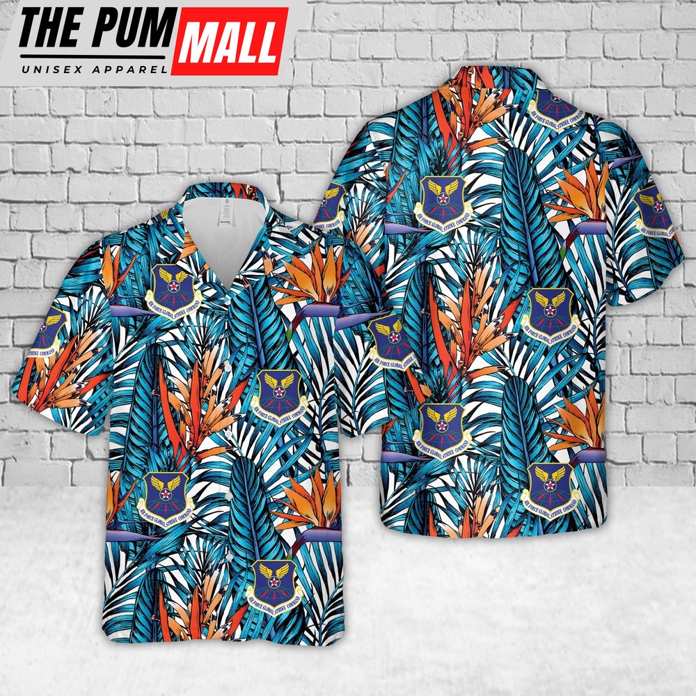 Air Force Hawaiian Shirt, US Air Force Global Strike Command (AFGSC) Hawaiian Shirt, Veteran Hawaiian Shirt