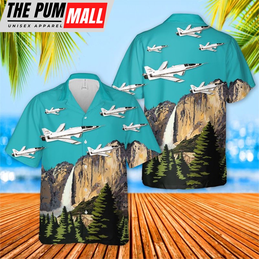 Air Force Hawaiian Shirt, US Air Force Grumman X-29 Hawaiian Shirt, Veteran Hawaiian Shirt