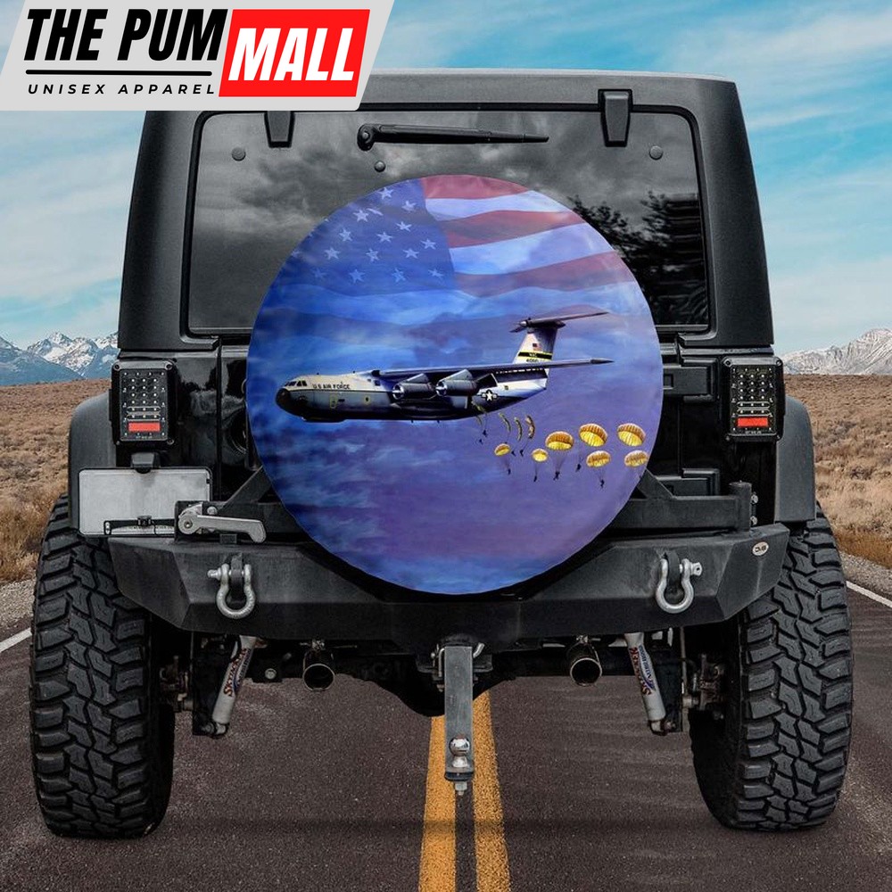 Air Force Hawaiian Shirt, US Air Force Hanoi Taxi (Lockheed C-141 Starlifter) Spare Tire Cover, Veteran Hawaiian Shirt