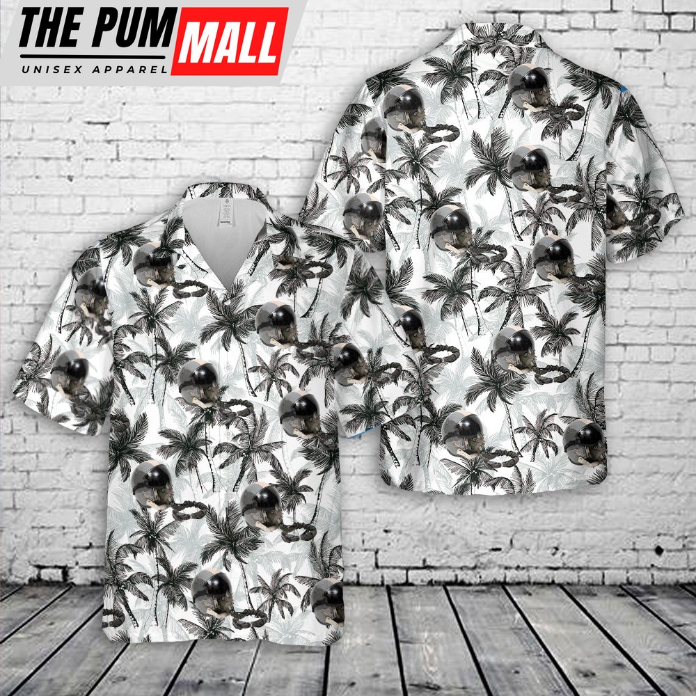 Air Force Hawaiian Shirt, US Air Force HGU-55P Fighter Pilot Helmet W Oxygen Mask Hawaiian Shirt, Veteran Hawaiian Shirt