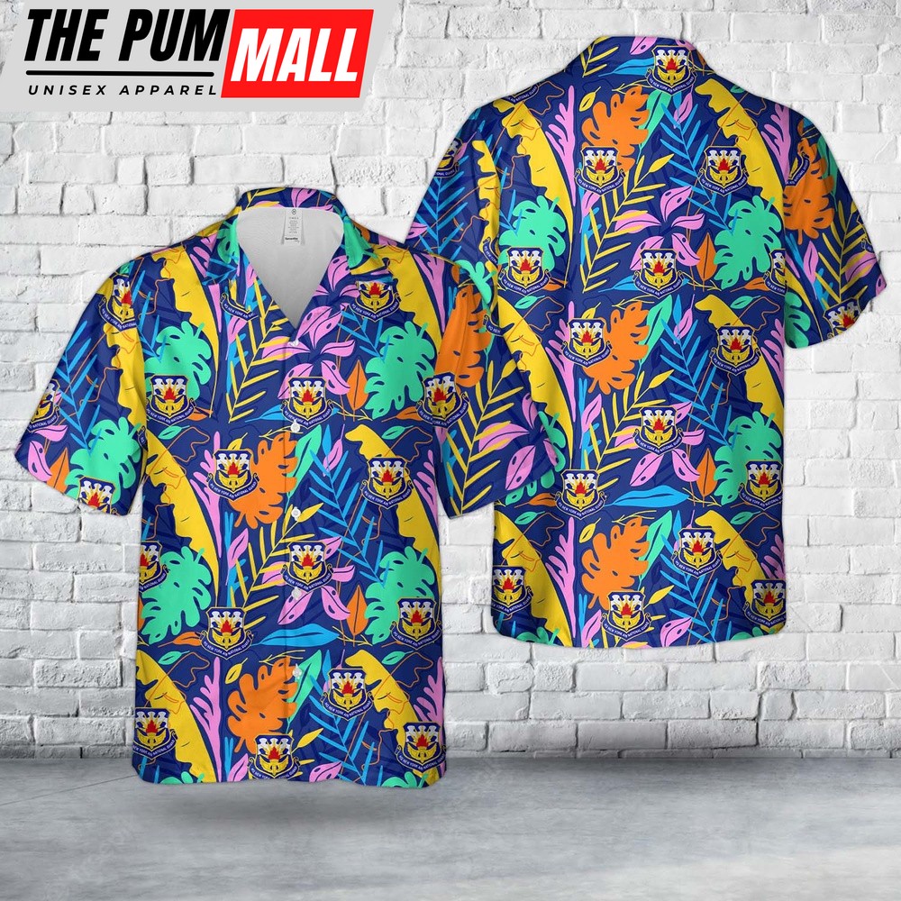 Air Force Hawaiian Shirt, US Air Force HQ New York Air National Guard shield Hawaiian Shirt, Veteran Hawaiian Shirt