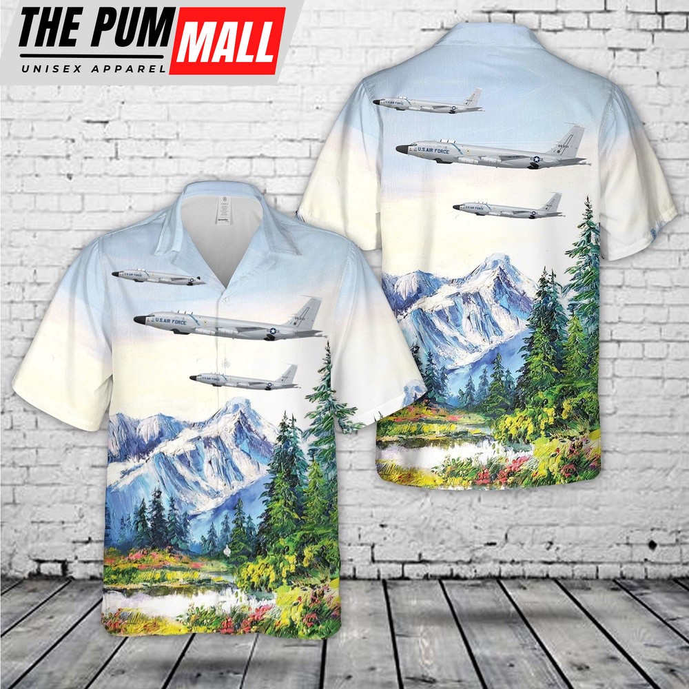 Air Force Hawaiian Shirt, US Air Force KC-135T Cobra Jaw Hawaiian Shirt, Veteran Hawaiian Shirt