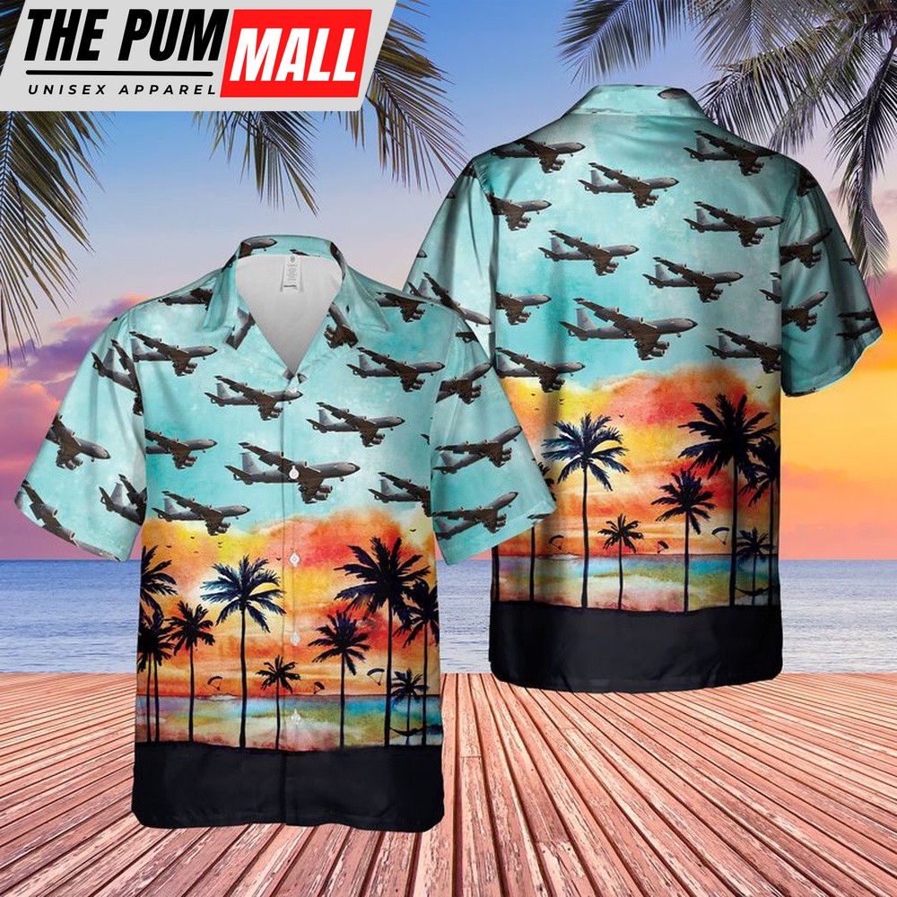 Air Force Hawaiian Shirt, US Air Force KC-46 Pegasus Hawaiian Shirt, Veteran Hawaiian Shirt
