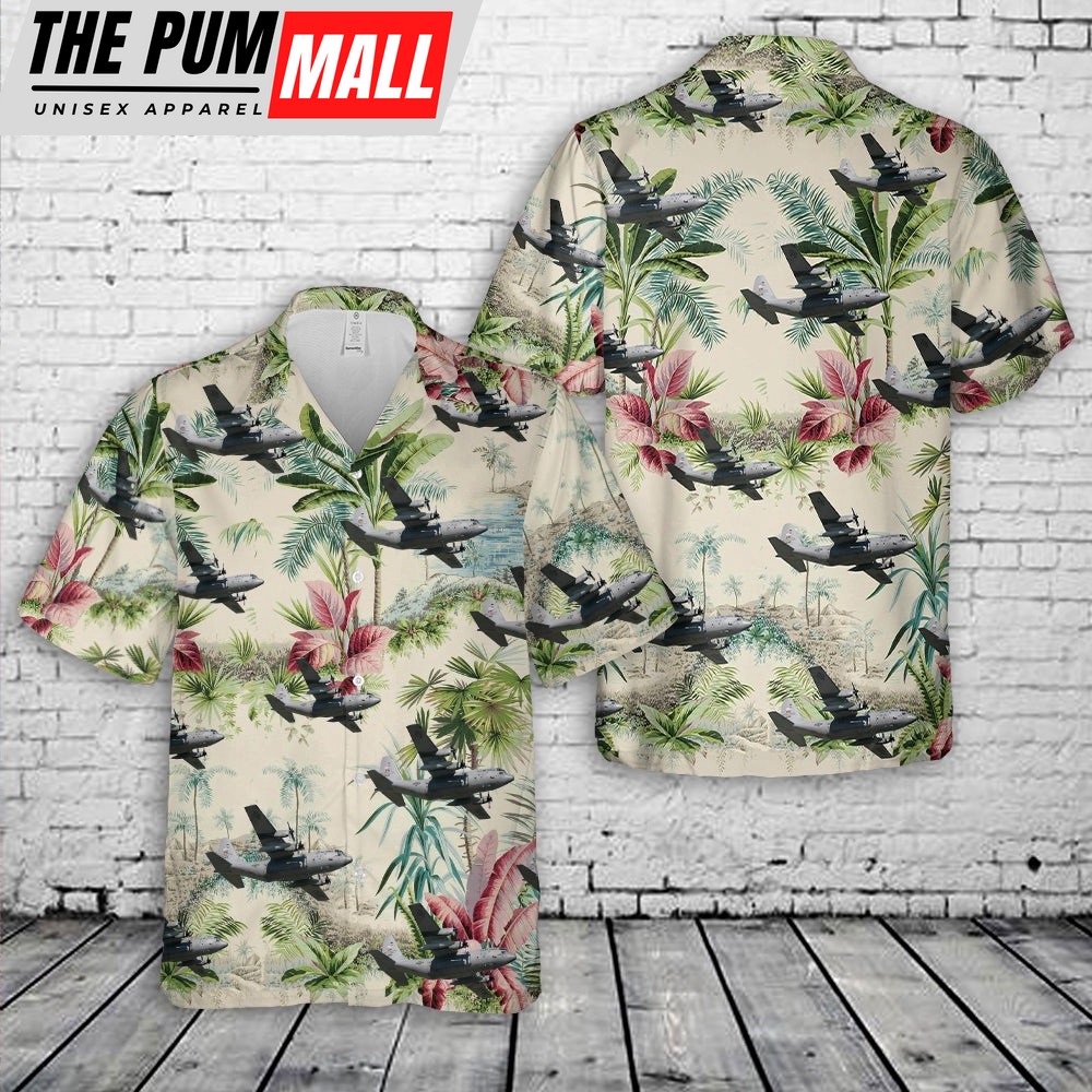Air Force Hawaiian Shirt, US Air Force Lockheed C-130H Hercules # 88-4401 Hawaiian Shirt, Veteran Hawaiian Shirt