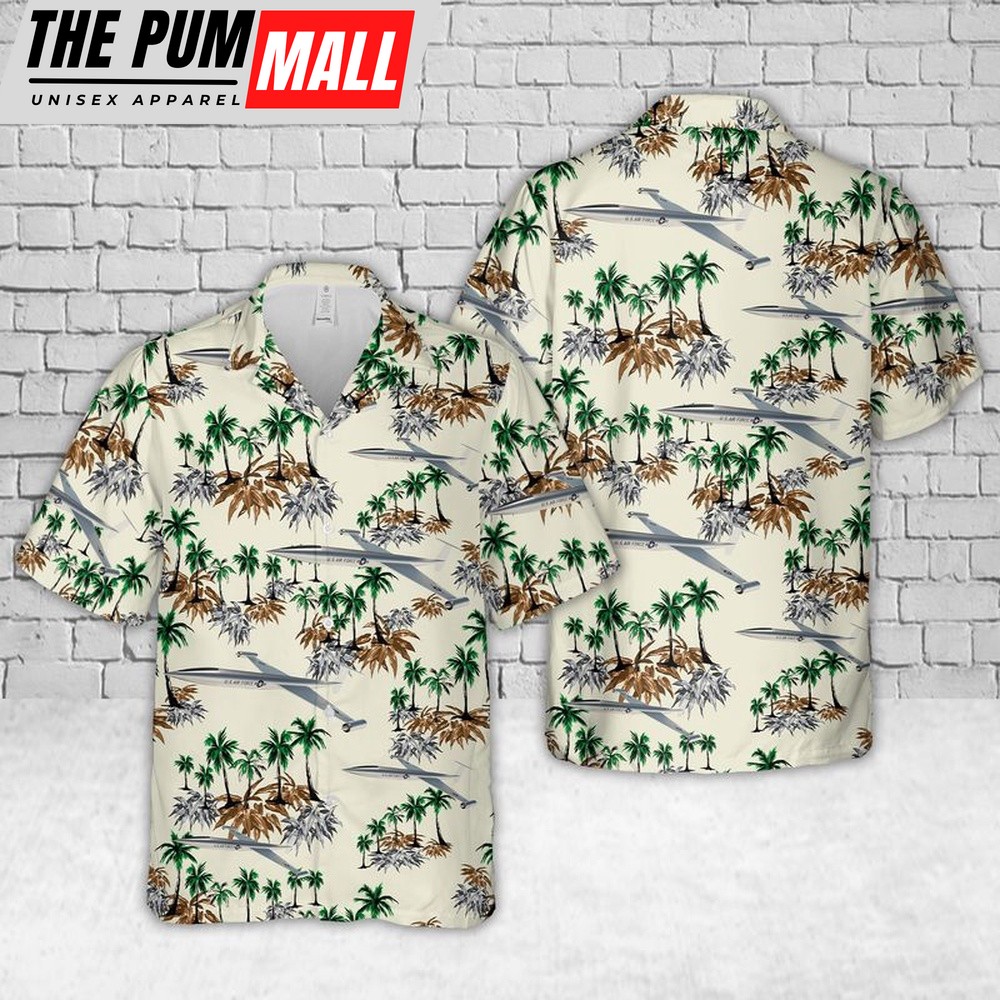 Air Force Hawaiian Shirt, US Air Force Lockheed CL-400 Suntan Hawaiian Shirt, Veteran Hawaiian Shirt