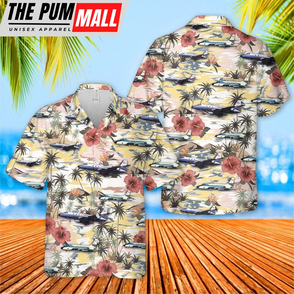 Air Force Hawaiian Shirt, US Air Force Lockheed Jetstar Hawaiian Shirt, Veteran Hawaiian Shirt