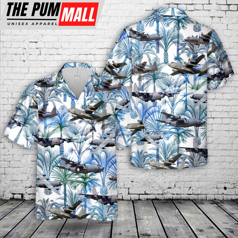 Air Force Hawaiian Shirt, US Air Force Lockheed MC-130 Hawaiian Shirt, Veteran Hawaiian Shirt