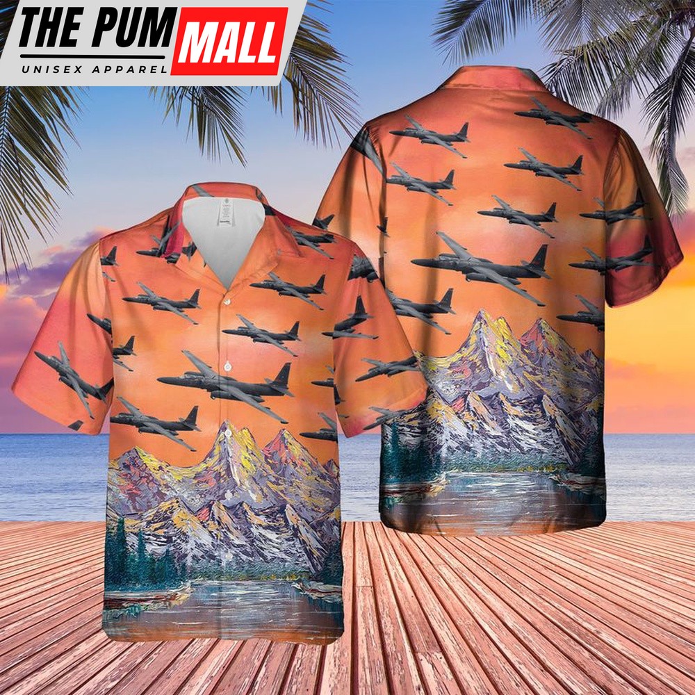 Air Force Hawaiian Shirt, US Air Force Lockheed U-2S Dragon Lady Hawaiian Shirt, Veteran Hawaiian Shirt