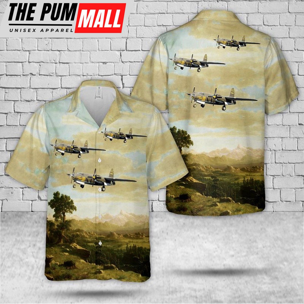 Air Force Hawaiian Shirt, US Air Force Martin B-26G-11-MA Marauder Shootin Hawaiian Shirt, Veteran Hawaiian Shirt
