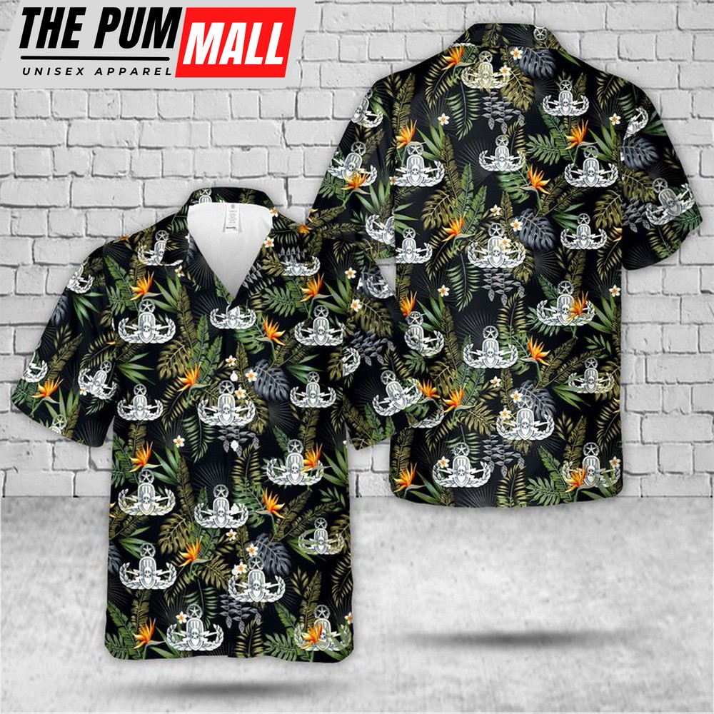 Air Force Hawaiian Shirt, US Air Force Master Explosive Ordnance Disposal (EOD) Hawaiian Shirt, Veteran Hawaiian Shirt