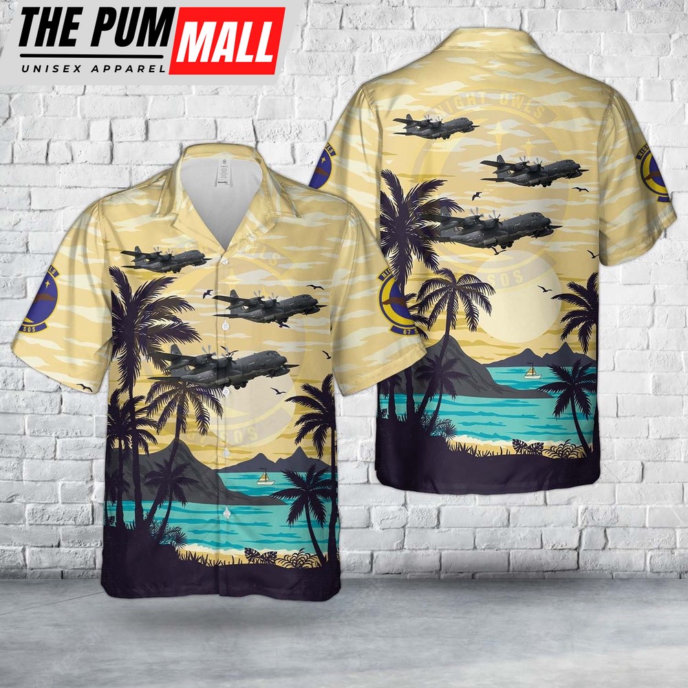 Air Force Hawaiian Shirt, US Air Force MC-130J Commando II 11-5731 Of 67th Special Operations Squadron Hawaiian Shirt
