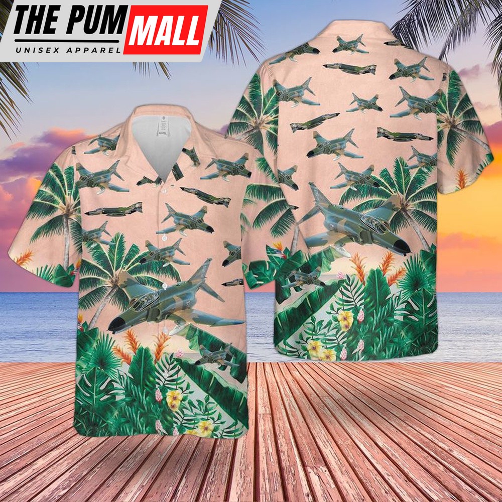 Air Force Hawaiian Shirt, US Air Force McDonnell Douglas F-4 Phantom II Hawaiian Shirt, Veteran Hawaiian Shirt