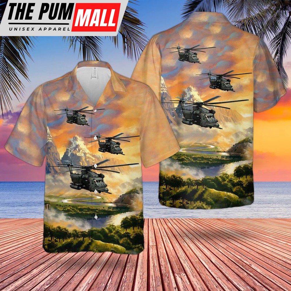 Air Force Hawaiian Shirt, US Air Force MH-53M Pave Low IV Of 21st Special Operations Squadron Hawaiian Shirt, Veteran Hawaiian Shirt