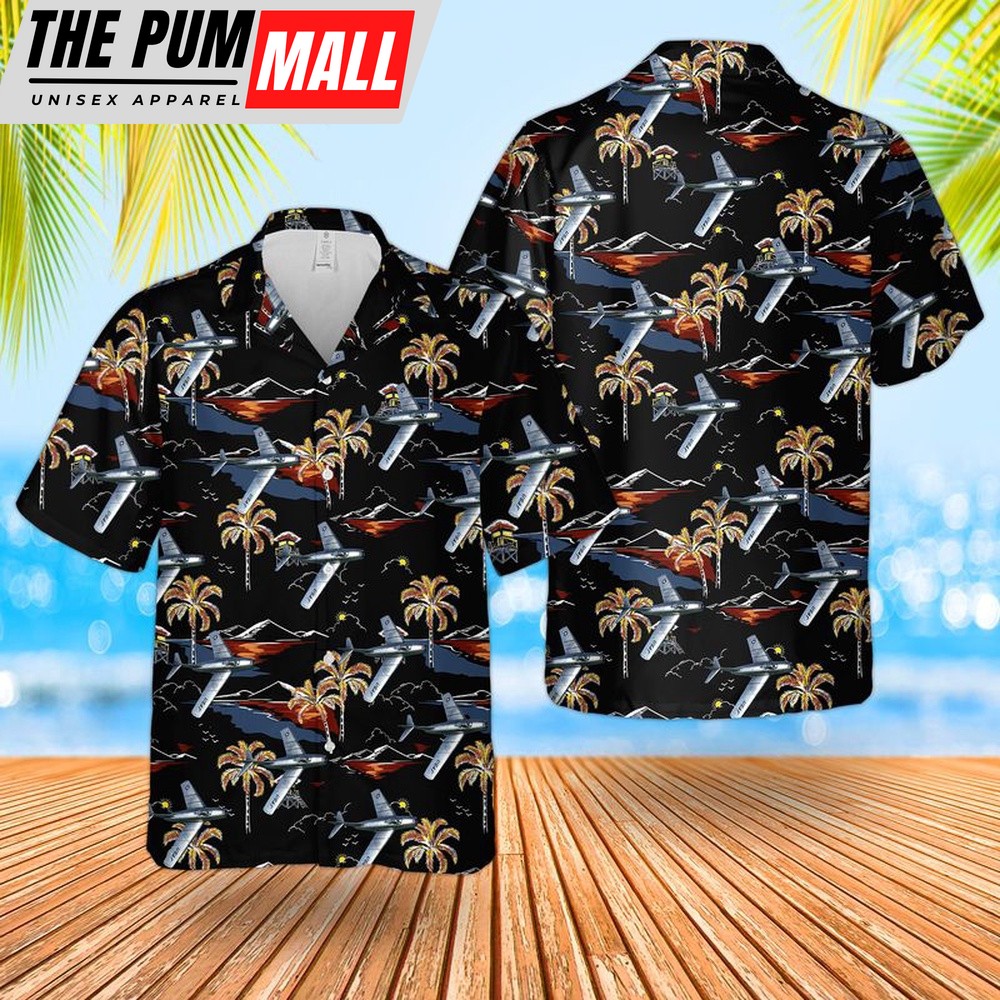 Air Force Hawaiian Shirt, US Air Force MIG-15 Hawaiian Shirt, Veteran Hawaiian Shirt