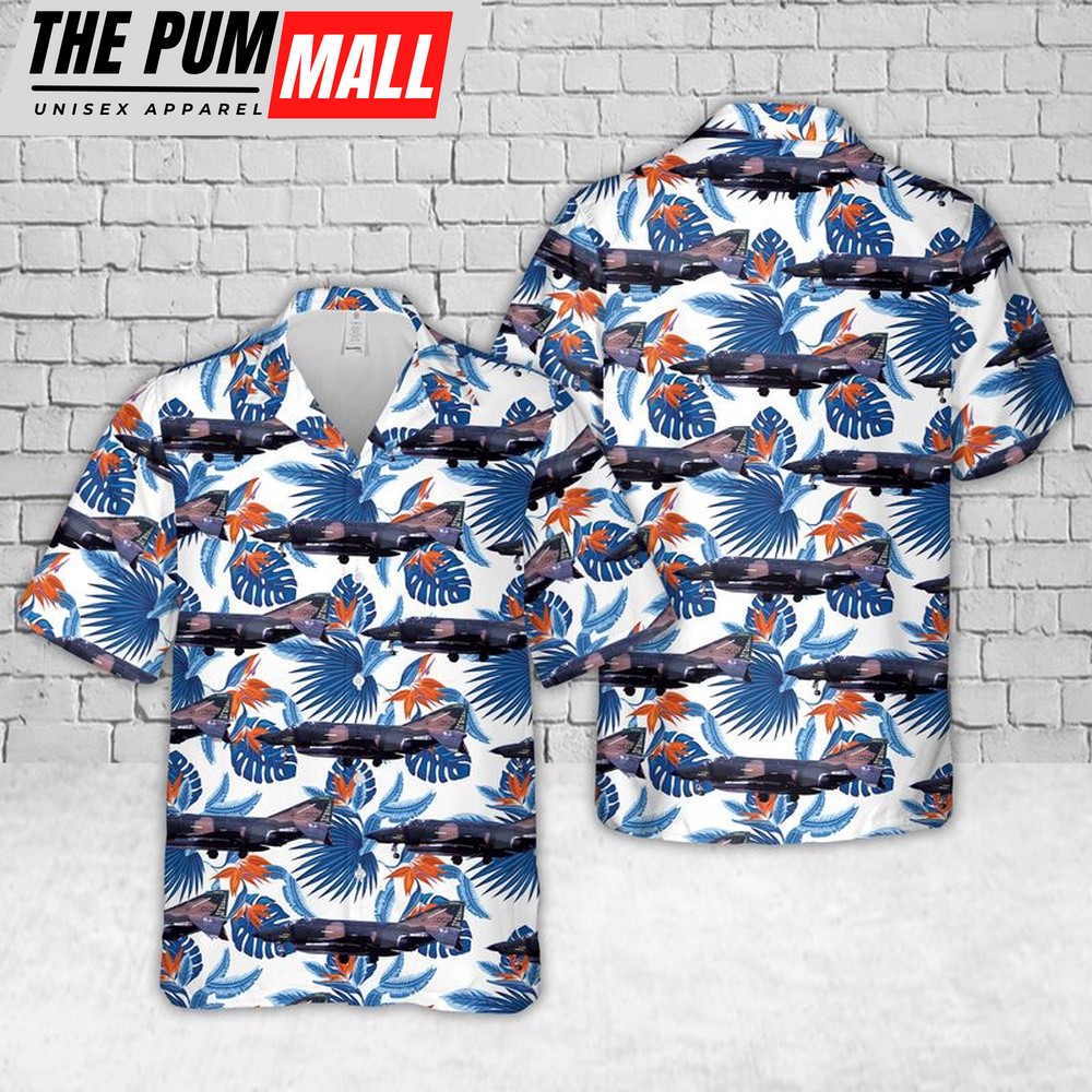 Air Force Hawaiian Shirt, US Air Force Nebraska Air National Guard RF-4C Phantom II Hawaiian Shirt, Veteran Hawaiian Shirt