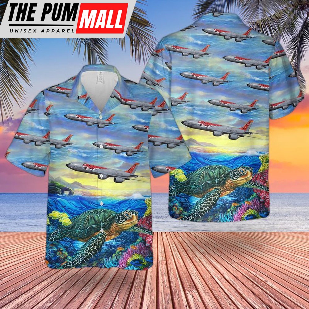 Air Force Hawaiian Shirt, US Air Force New Jersey Air National Guard 108th Wing KC-135R Stratotanker Hawaiian Shirt, Veteran Hawaiian Shirt