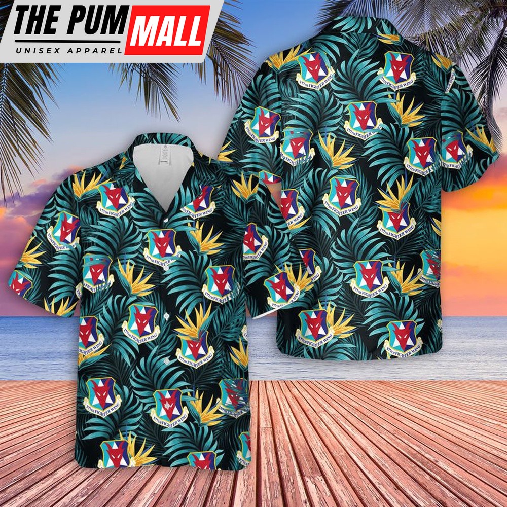 Air Force Hawaiian Shirt, US Air Force New Jersey Air National Guard, 177th Fighter Wing Hawaiian Shirt, Veteran Hawaiian Shirt