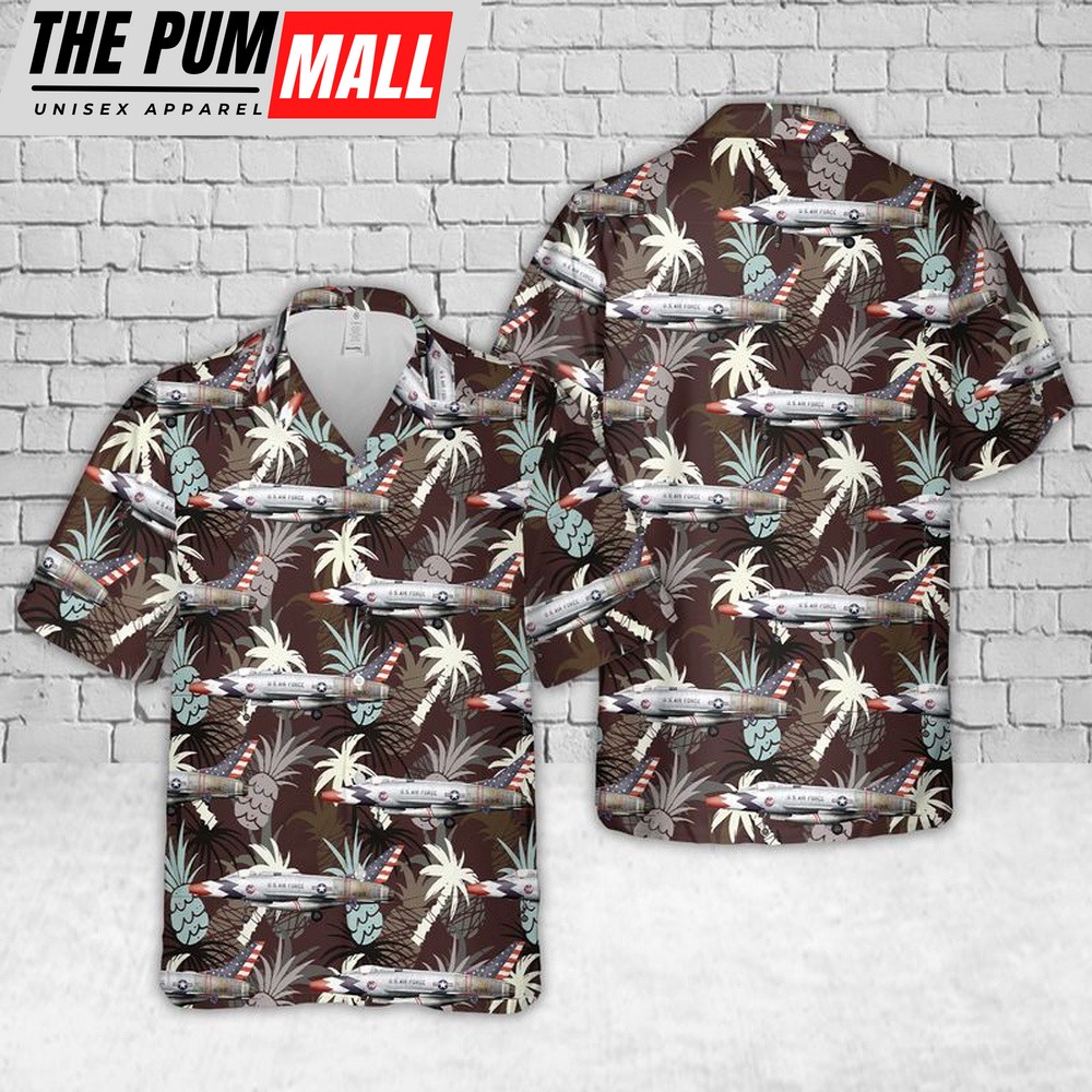 Air Force Hawaiian Shirt, US Air Force North American F100 C Skyblazers Aerobatic Team Hawaiian Shirt, Veteran Hawaiian Shirt