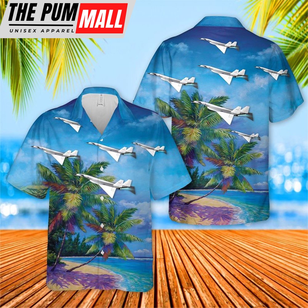 Air Force Hawaiian Shirt, US Air Force North American XB-70 Valkyrie Hawaiian Shirt, Veteran Hawaiian Shirt