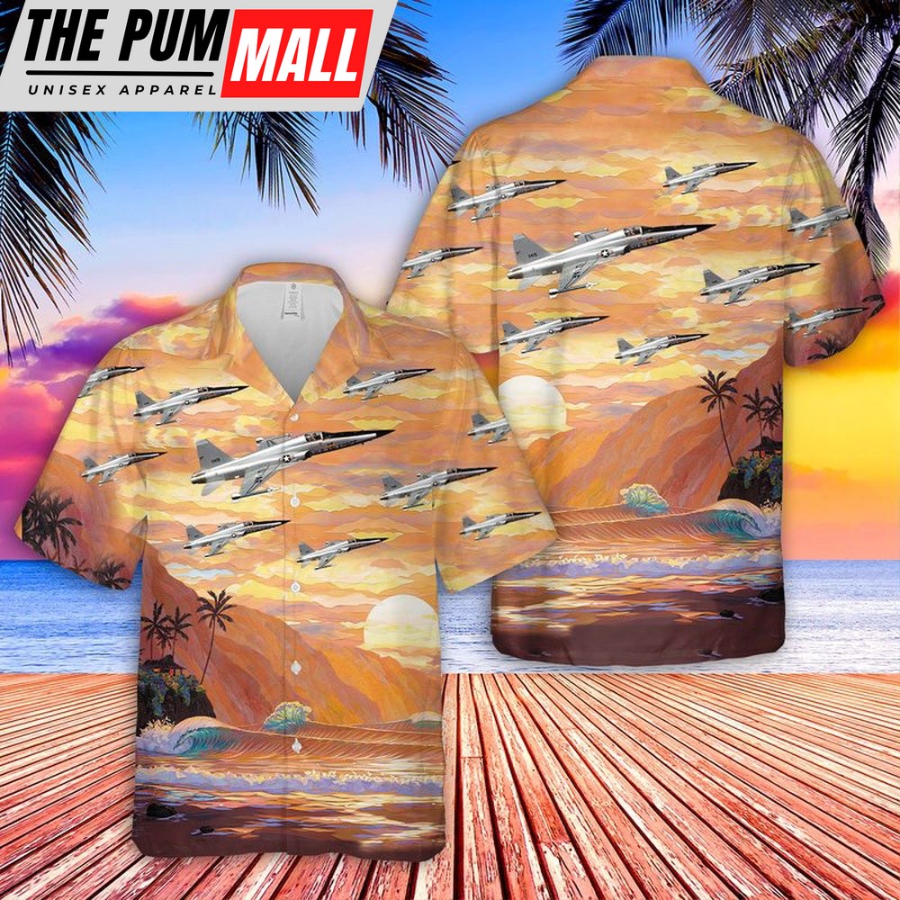Air Force Hawaiian Shirt, US Air Force Northrop F-5 Hawaiian Shirt, Veteran Hawaiian Shirt