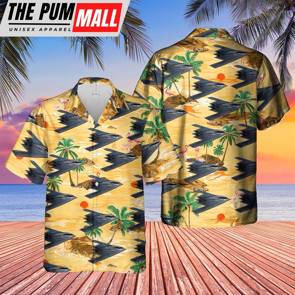 Air Force Hawaiian Shirt, US Air Force Northrop Grumman B-2A Spirit Hawaiian Shirt, Veteran Hawaiian Shirt