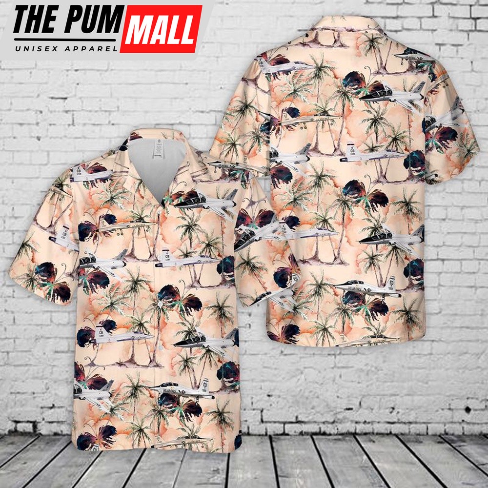 Air Force Hawaiian Shirt, US Air Force Northrop T-38 Talon Hawaiian Shirt, Veteran Hawaiian Shirt