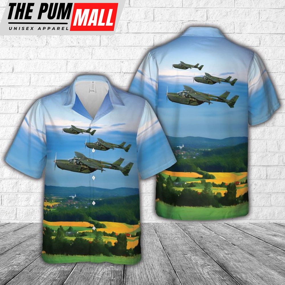 Air Force Hawaiian Shirt, US Air Force O-2A aircraft Hawaiian Shirt, Veteran Hawaiian Shirt