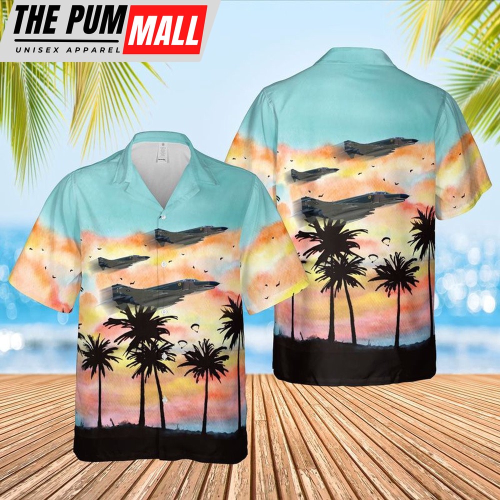 Air Force Hawaiian Shirt, US Air Force QF-4E Phantom 74-1626 Hawaiian Shirt, Veteran Hawaiian Shirt